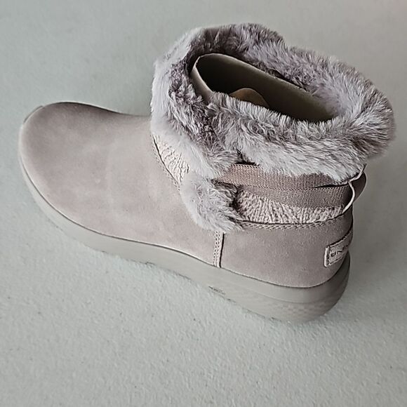 NEW Dark Taupe Suede Boots by Sketchers, Size 5.5 - Picture 1 of 6